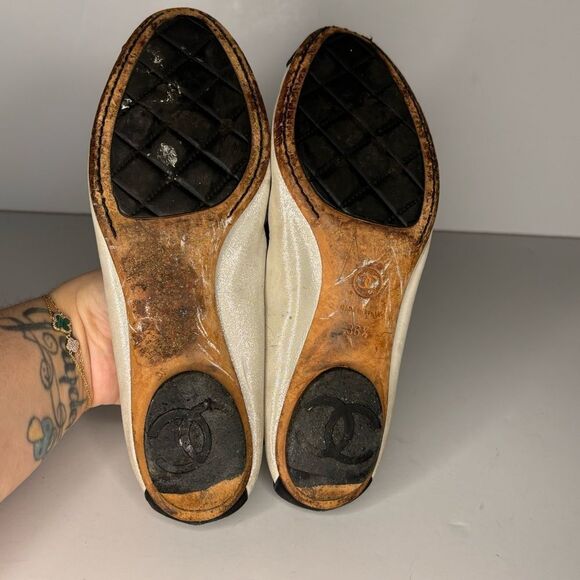 CHANEL Stretch Spirit Interlocking CC Logo Ballet Flat - Picture 6 of 14